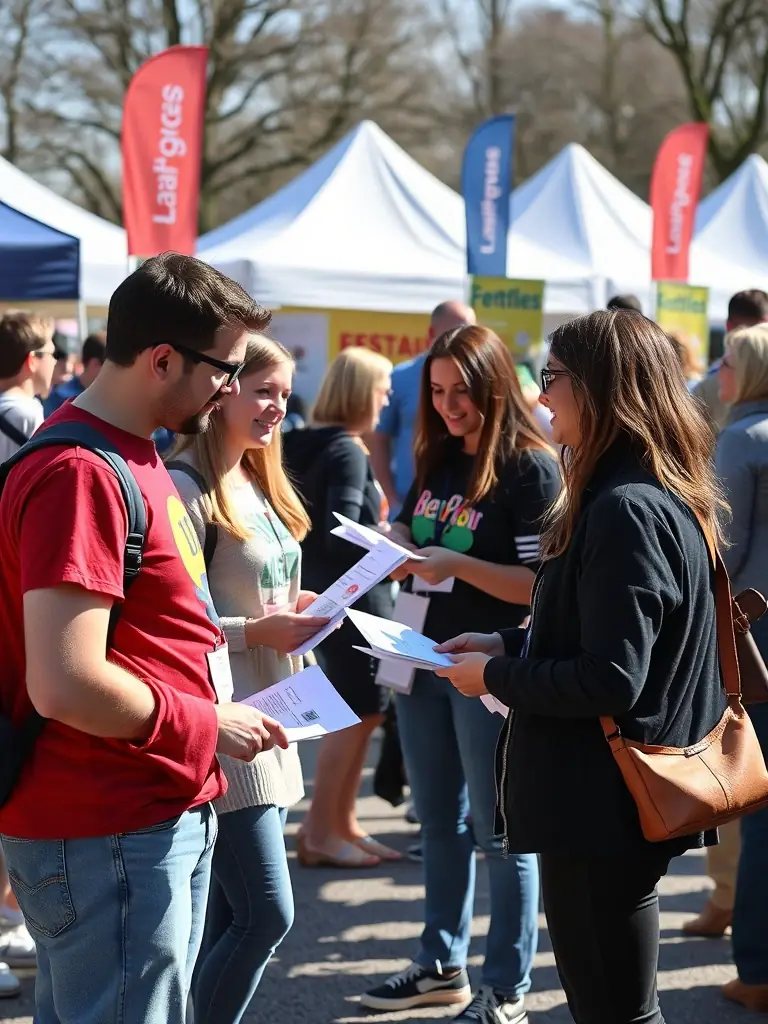 An image of volunteers assisting at the annual Colomiers Youth Sports Festival, highlighting the organization's role in coordinating and supporting local sports events.